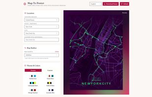 Maptoposter Online screenshot 1