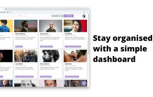 Dashboard to manage and organise contacts.