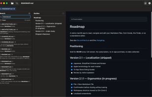 Search across every Markdown file in the folder at once, with each match shown in context.
