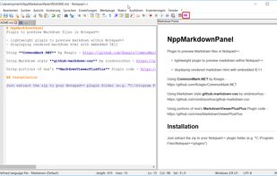 MarkdownPanel for Notepad++ screenshot 1