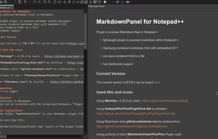 MarkdownPanel for Notepad++ screenshot 1