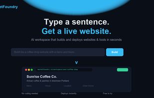 Describe what you want in plain English — AI builds it live in seconds