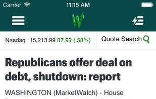 MarketWatch screenshot 1
