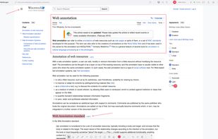 Drawing, comment, and element inspector tools on a live webpage