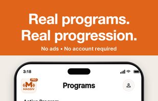 Programs: Built-in strength programs and custom workout routines.