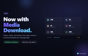 Bulk-download photos, videos, documents, and voice notes.