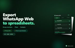 Export WhatsApp Web members, messages, and contacts to spreadsheets.