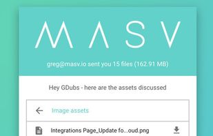 MASV download UI