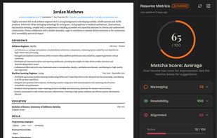 Metrics page
