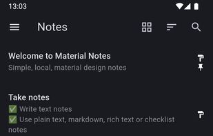 Material Notes screenshot 1