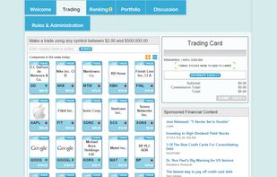 MarketWatch Virtual Stock Exchange Game screenshot 1