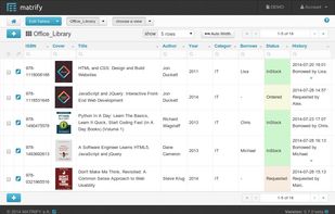 Example list for "office library management".