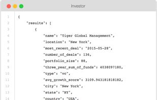 Track Investors with Mattermark API