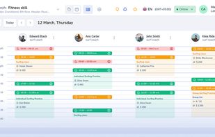 Online booking calendar section