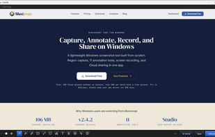 Maxisnap Editor region capture window with AI Mode