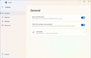 MaxTo's general settings