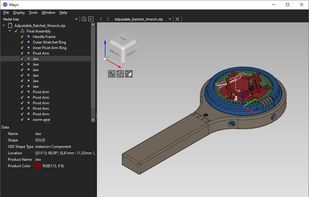 Viewing STEP file and its assembly tree