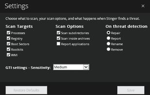 Trellix Stinger screenshot 1
