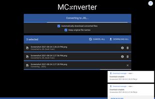 MConverter has a dark theme