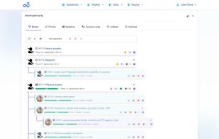 Task tree: Epic, Story, Task with blocker links