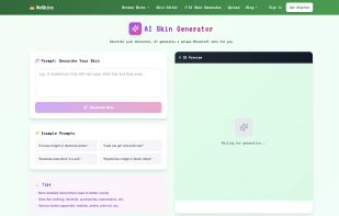 Generate custom Minecraft skins with AI by describing your character