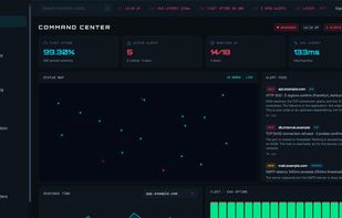 Incident view with root-cause analysis: shows which layer failed (DNS, TCP, TLS, or HTTP) and the multi-region verification.