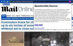 Media Bias Fact Check screenshot 1