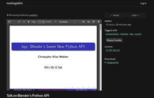 View of an PDF presentation