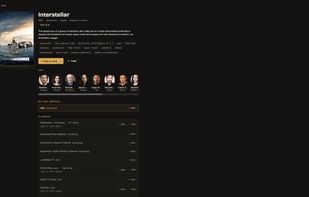 Title page: where a film or show streams in your region, plus cast, similar titles and a one-click watchlist.
