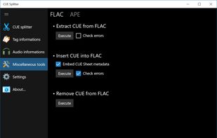 Miscellaneous tools: FLAC