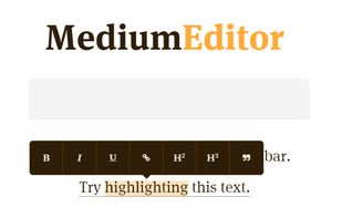 MediumEditor screenshot 1