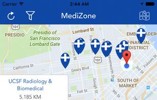 List and map view for doctors around location - iPhone