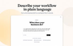 Describe your workflow in plain language