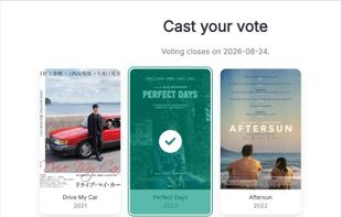 A film club votes on the next film