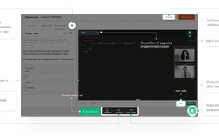 Meetcode real-time coding environment.