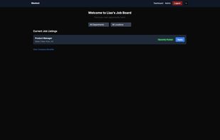 Applicant's view of job listing