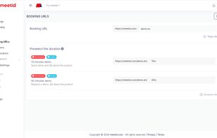 Admin page: Booking url, you can custom your URL here