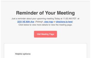 Sends email and SMS reminders