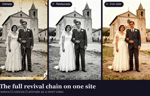 Restore, colorize, upscale and animate photos on one site