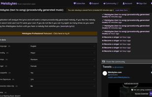 one of the applications the site has to generate text to speech music