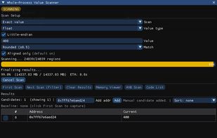 Value scan results with memory view editing and quick jump into disassembly and access tracing.