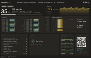 CPU burn in pass (FFT)