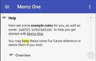 Memz One - Hierarchical Notepad screenshot 1