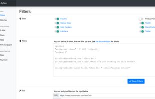 Defining your filters is very easy.