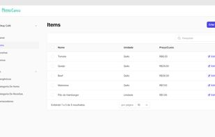 Menu Canva screenshot 1