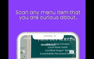 Scan any menu item that you are curious about...