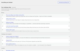 The dashboard widget: the result of the last audit on the first screen you see after logging in.