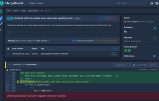 Overview page of a merge request.
