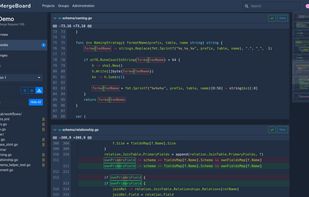Commit view of a merge request.