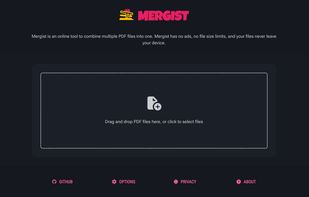 Homepage (dark mode)